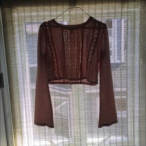 Forever 21 Blushed Laced Crop Top